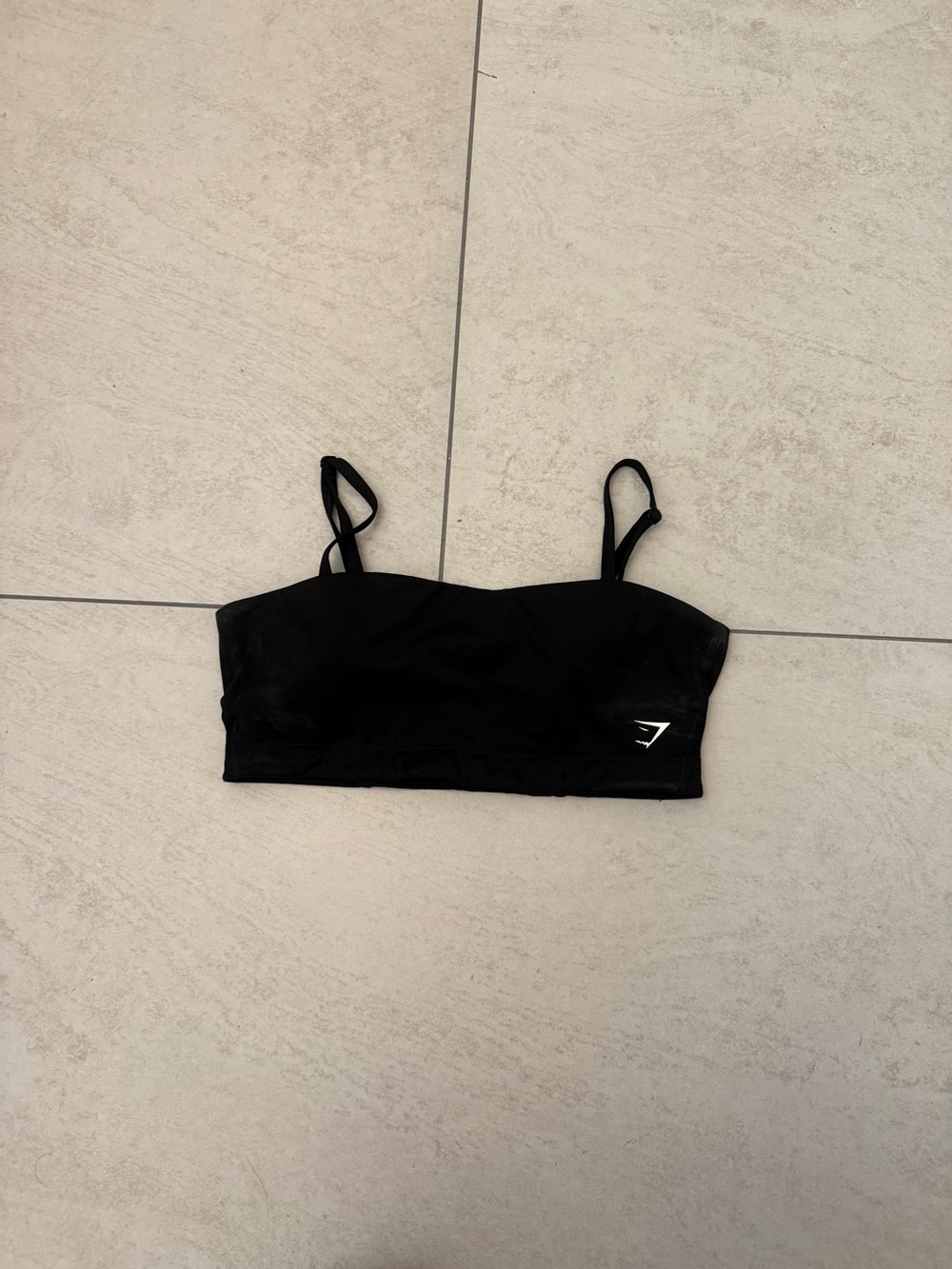 Gymshark Black Seamless Sports Bralette with Thin Straps